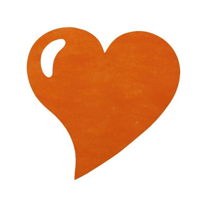 50 sets de table en forme de cœur couleur orange - décoration mariage et saint Valentin