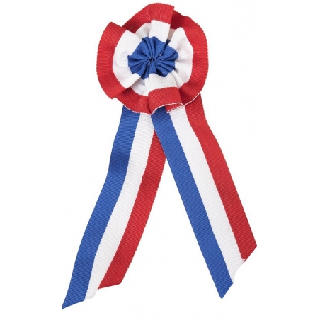Cocarde tricolore en tissu bleu, blanc, rouge un accessoire idéal pour célébrer le 14 juillet