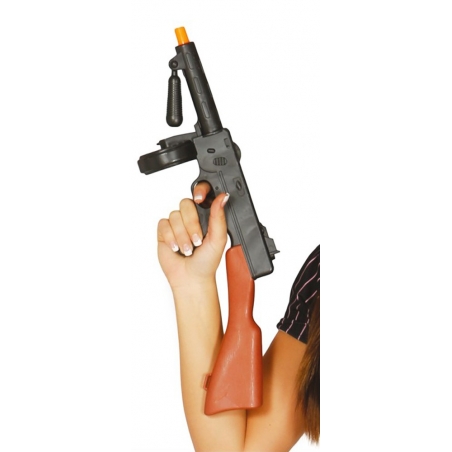 Mitraillette de gangster idéale pour accessoiriser un costume sur le thème des années 20 et années 30 Mitraillette de gangster idéale pour accessoiriser un costume sur le thème des années 20 et années 30