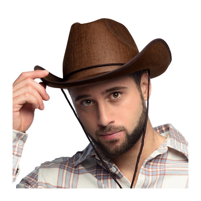 Cowboy chapeau marron rodeo idéal pour une Western Party