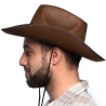 Chapeau de cowboy marron idéal pour compléter un costume sur le thème Western ou Country Chapeau de cowboy marron idéal pour compléter un costume sur le thème Western ou Country