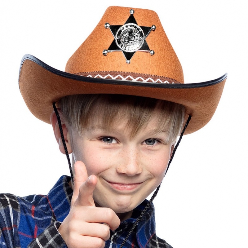 Chapeau cowboy enfant marron - Magie du Déguisement - Western