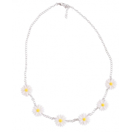 Collier marguerite idéal pour accessoiriser une tenue hippie années 60