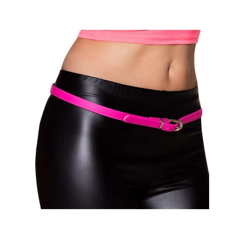 Ceinture fluo rose, accessoire déguisement années 80