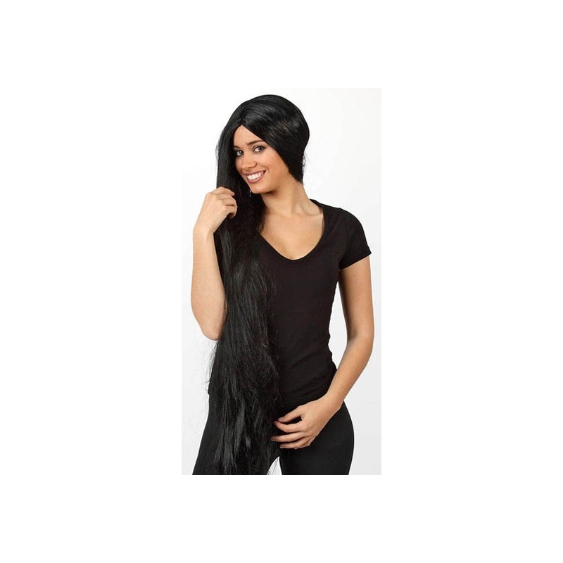 perruque noire extra longue pour femme - WA018A