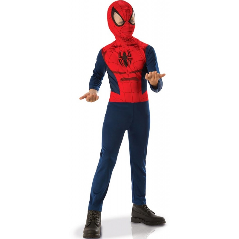Déguisement de Spiderman pour garçon avec combinaison et cagoule - Super-Héros Marvel