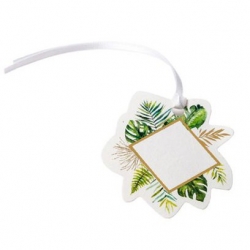 Étiquettes tropicales avec ruban, sachet de 10 étiquettes pour une décoration de table tropicale