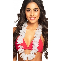 Collier hawaiien blanc