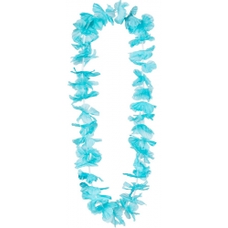 Collier hawaien bleu turquoise accessoirez votre tenue Hawaienne