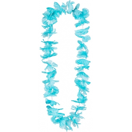 Collier hawaien bleu turquoise accessoirez votre tenue Hawaienne