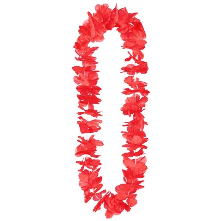 Collier hawai rouge idéal pour accessoiriser une tenue Hawaienne pour homme ou femme