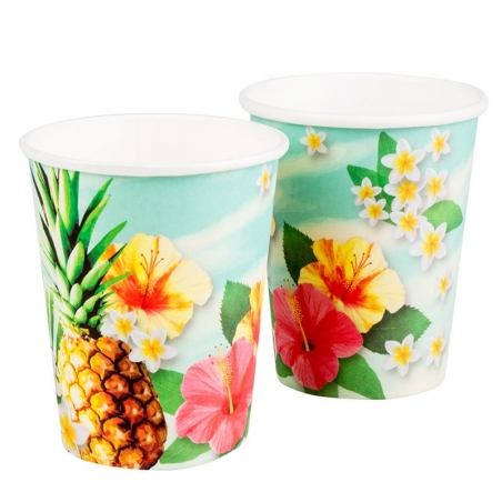 Gobelets tropical paradise idéal pour dresser une table sur le thème Tropical