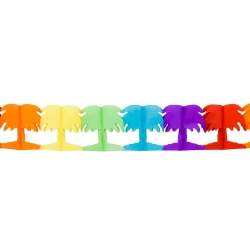 Guirlande de palmiers colorés - Hawai Party