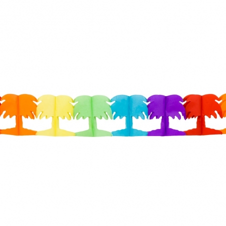 Guirlande de palmiers colorés - Hawai Party