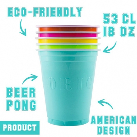 Gobelets summer 53 cl, gobelets réutilisables aux couleurs d'été Gobelets summer 53 cl, gobelets réutilisables aux couleurs d'été