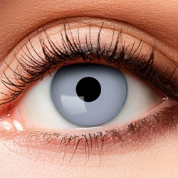 Paire de lentilles grise, idéale pour réaliser un maquillage de vampire réaliste pour Halloween