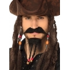moustache de pirate avec bouc et tresse 