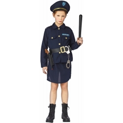 Déguisement fille policier costume avec casquette et menottes