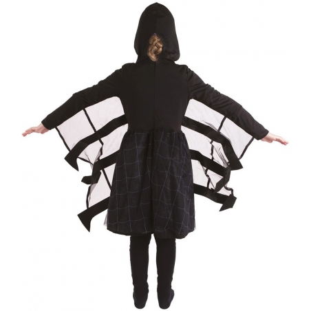 Déguisement araignée fille, robe à capuche (5 à 6 ans)