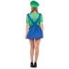 Déguisement Luigi femme plombier vert - 15109 Déguisement Luigi femme plombier vert - 15109