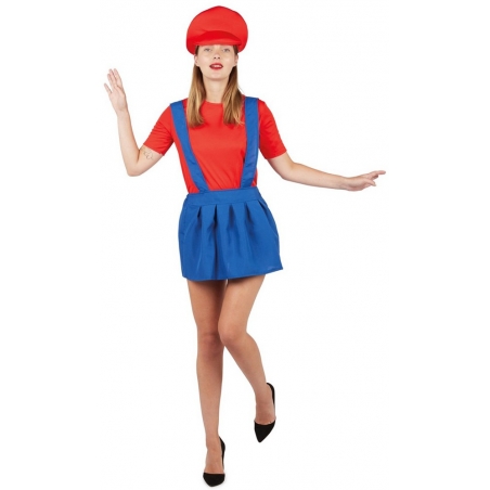 Déguisement femme plombier rouge Déguisement femme plombier rouge