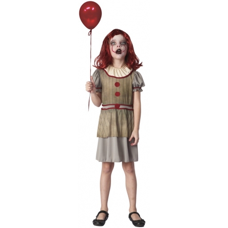 Déguisement clown de film d'horreur pour fille idéal pour incarner le clown ça pour la fête d'halloween