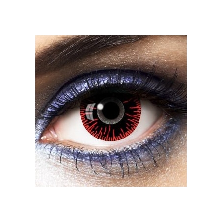 Lentilles noire et rouge idéales pour réaliser un maquillage Halloween réaliste et effrayant Lentilles noire et rouge idéales pour réaliser un maquillage Halloween réaliste et effrayant