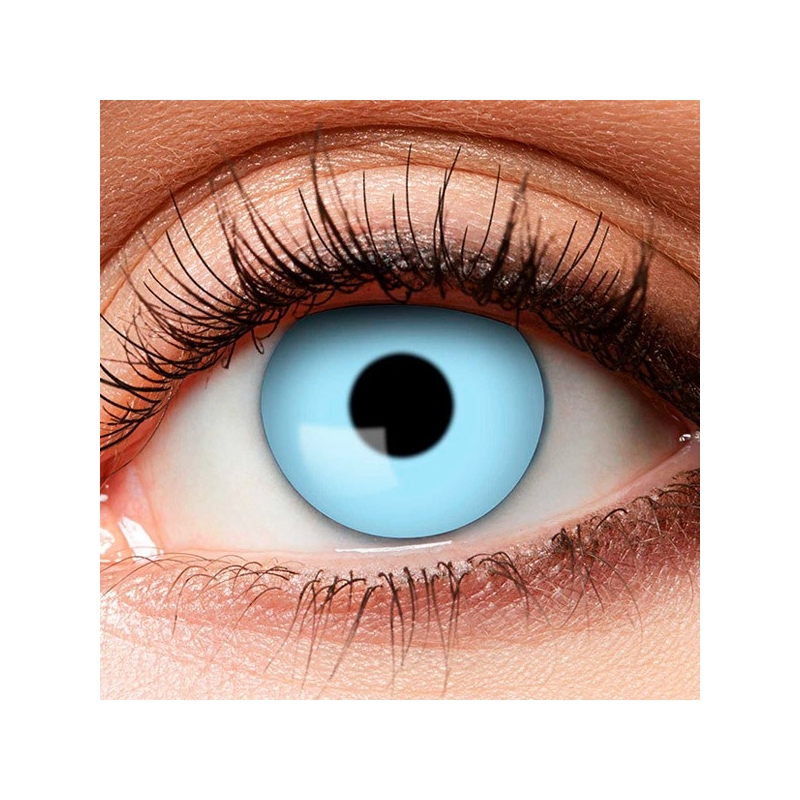 Lentilles bleue idéales pour réaliser un maquillage réaliste pour Carnaval ou Halloween