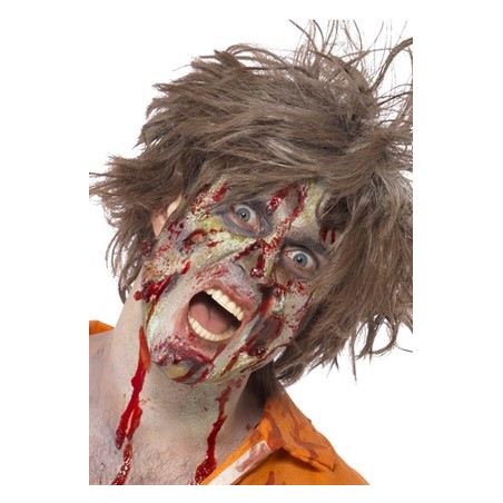 maquillage zombie avec latex - deguisements zombie halloween