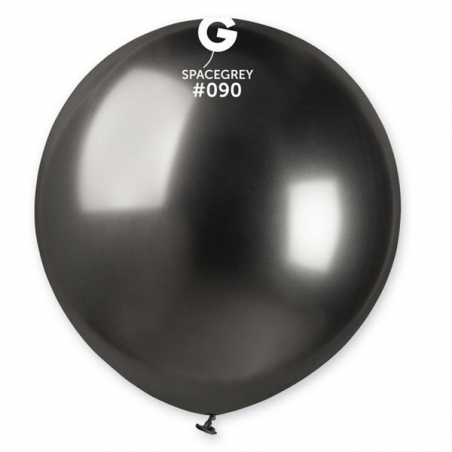 Ballon gris métallisé brillant 48 cm idéal pour réaliser une décoration festive pour fêter la nouvelle année