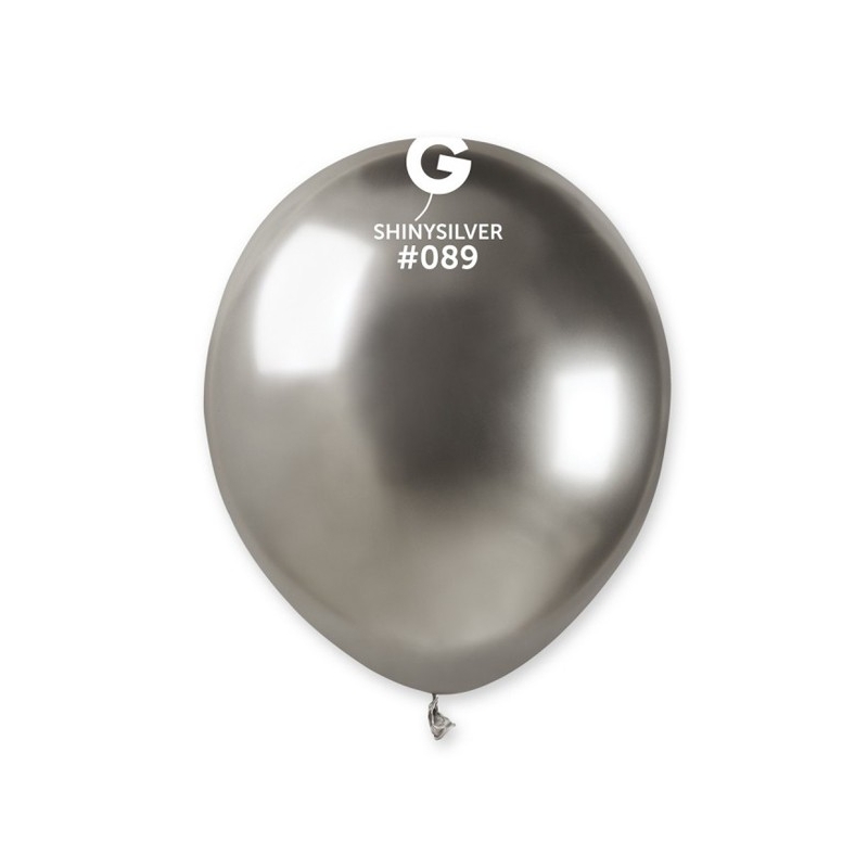 Ballon en latex couleur argent diamètre 48 cm gonflez votre déco pour nouvel an ou pour fêter un anniversaire