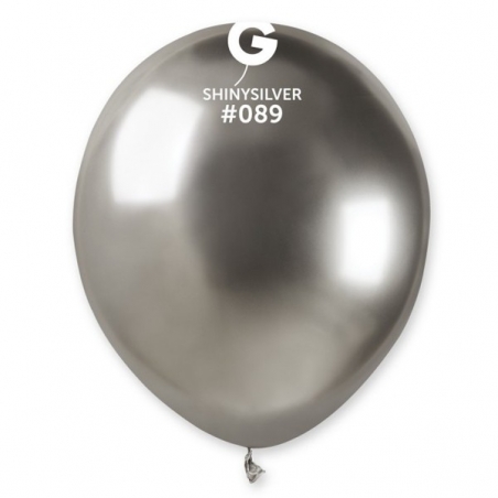 Ballon en latex couleur argent diamètre 48 cm gonflez votre déco pour nouvel an ou pour fêter un anniversaire