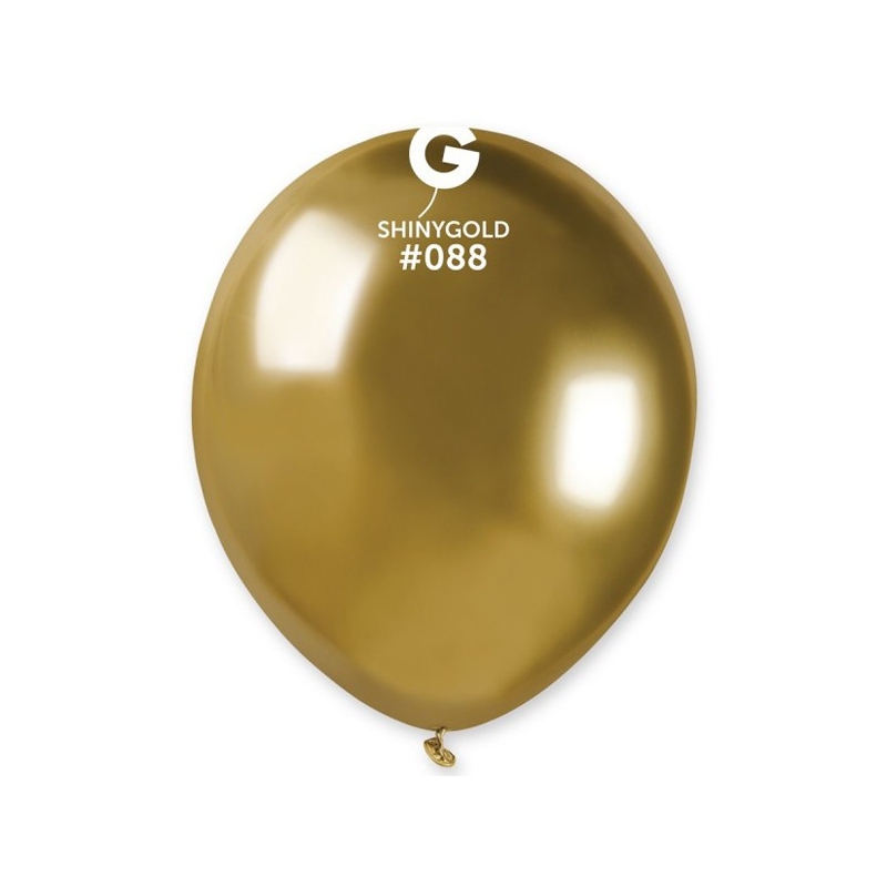 Ballon en latex couleur or métallisé de 48 cm de diamètre