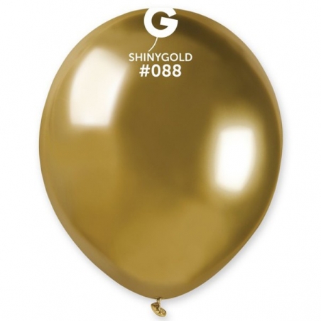 Ballon en latex couleur or métallisé de 48 cm de diamètre