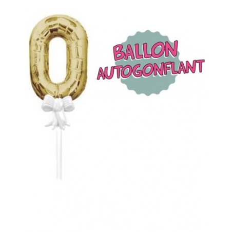 Cake Topper - Ballon chiffre 0 à placer sur le gâteau d'anniversaire - CT6900