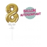 Ballon pour gâteau d'anniversaire chiffre 8 de couleur or Ballon pour gâteau d'anniversaire chiffre 8 de couleur or