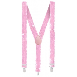 Bretelles rose à paillettes pour femme