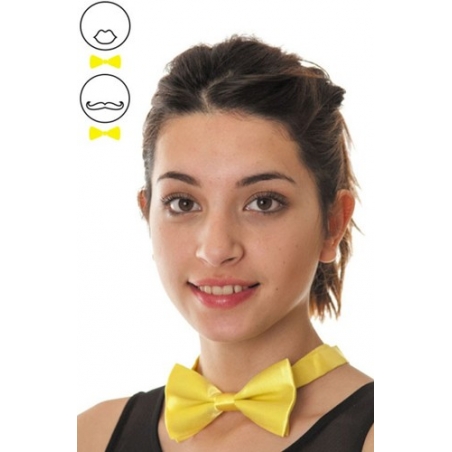 Nœud papillon jaune fluo Nœud papillon jaune fluo