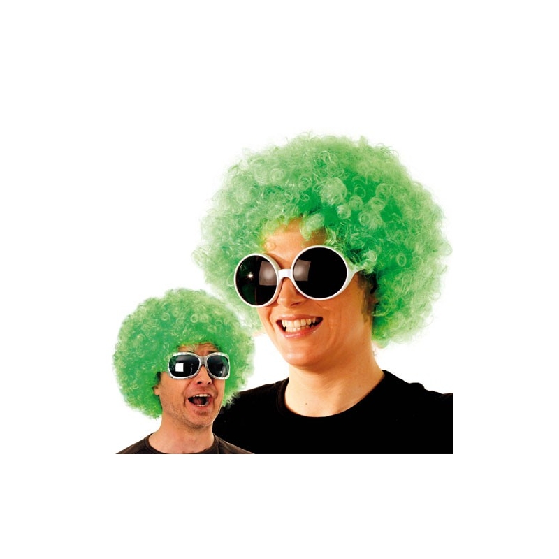 Perruque disco afro verte