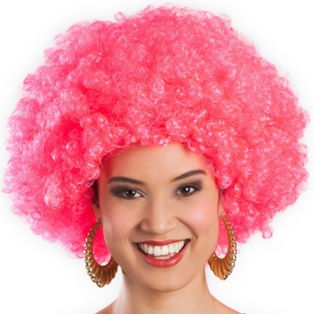 Perruque disco afro rose pour femme, adoptez la coupe afro pour votre soirée années 80