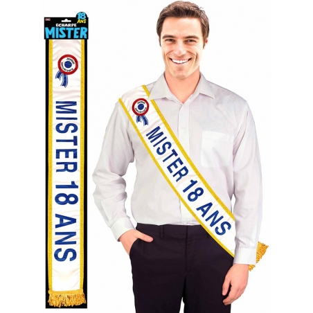 Écharpe mister 18 ans, fêtez son anniversaire avec un cadeau original et humoristique Écharpe mister 18 ans, fêtez son anniversaire avec un cadeau original et humoristique