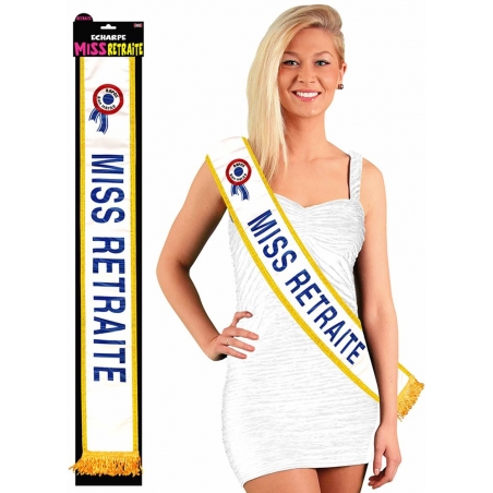 Écharpe miss retraite fêter le départ en retraite de votre amie avec humour - ECH1211MISSRETRAIT Écharpe miss retraite fêter le départ en retraite de votre amie avec humour - ECH1211MISSRETRAIT