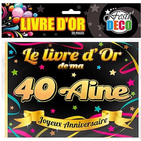 Livre d'or anniversaire 40 ans, 20 pages - 16436-40