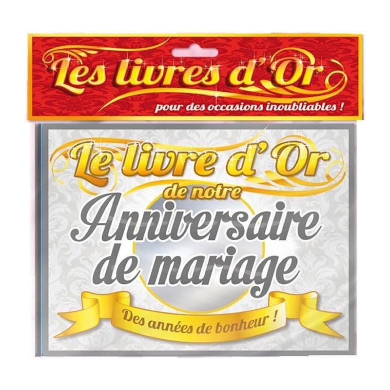 Livre d'or anniversaire de mariage idéal pour célébrer et immortaliser ce moment - 16444ANMAR