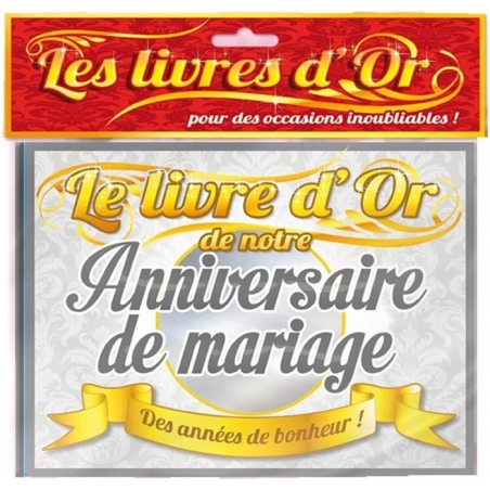 Livre d'or anniversaire de mariage idéal pour célébrer et immortaliser ce moment - 16444ANMAR
