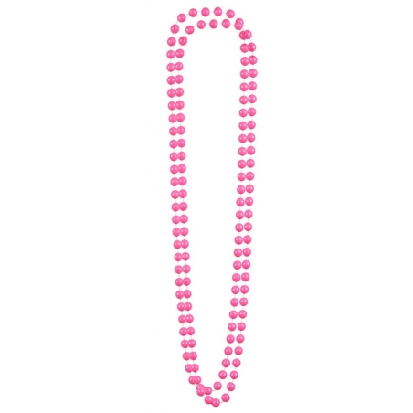 Collier de perles rose fluo idéal accessoiriser votre tenue thème années 80