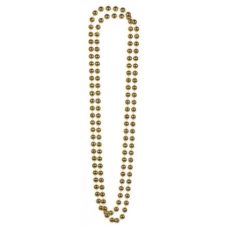 Collier de perles dorées idéal pour accessoiriser une tenue charleston pour nouvel an