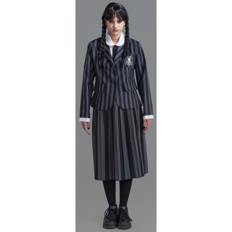 Robe Mercredi Addams Nevermore Academy pour femme, déguisement famille Addams sous licence officielle