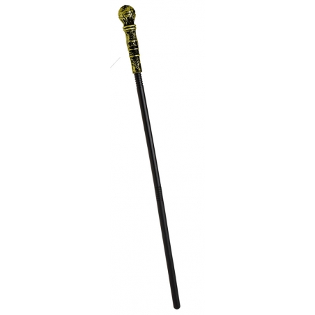 Canne 80 cm noir et or idéale pour vos costumes de marquis ou de vampires Canne 80 cm noir et or idéale pour vos costumes de marquis ou de vampires