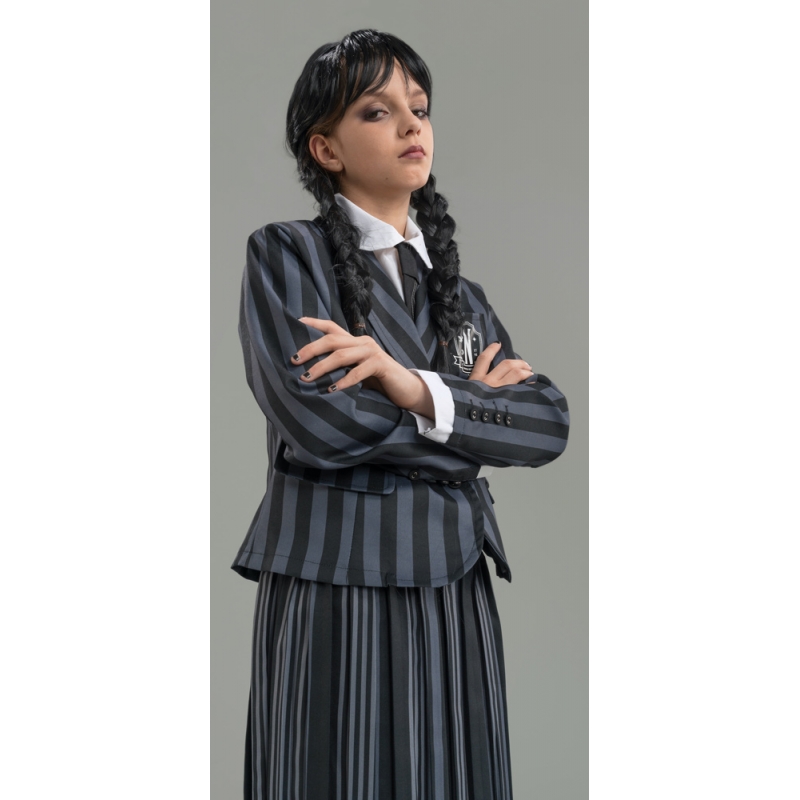Déguisement uniforme scolaire Mercredi Addams™ femme - Vegaooparty